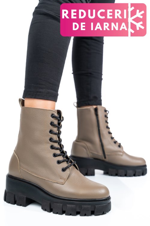 Ghete khaki piele naturala 1s7755