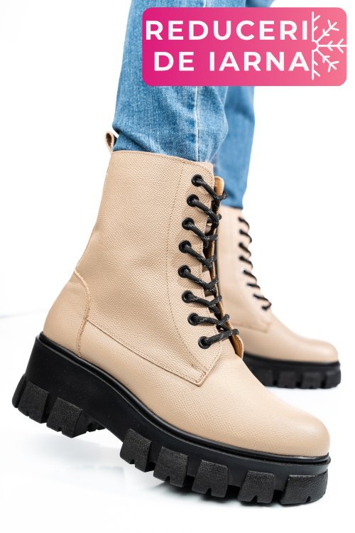 Ghete bej piele naturala 1s7755