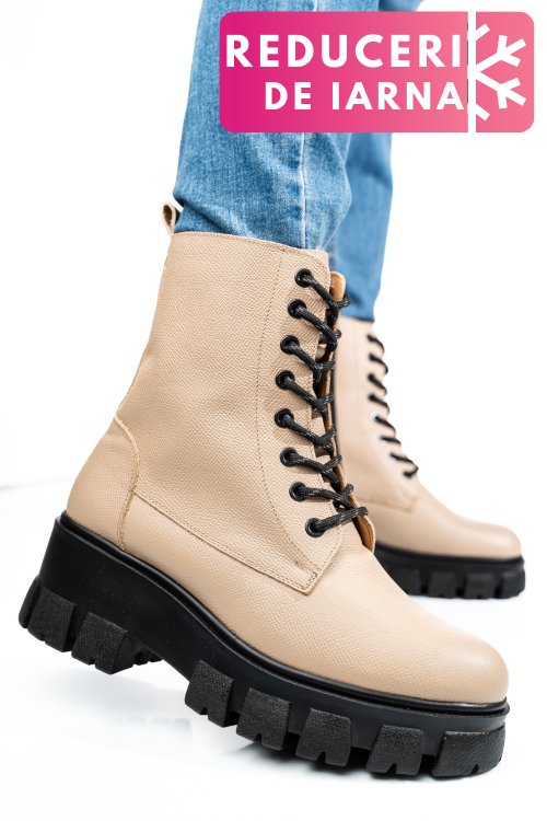 Ghete bej piele naturala 1s7755