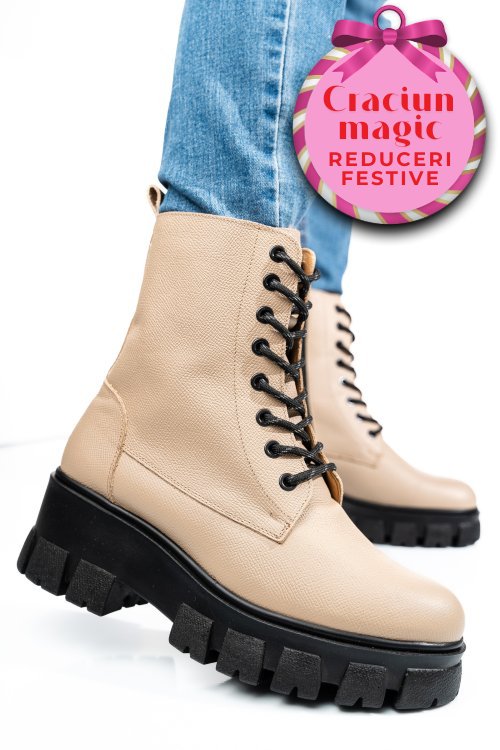 Ghete bej piele naturala 1s7755