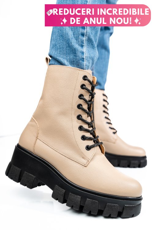 Ghete bej piele naturala 1s7755