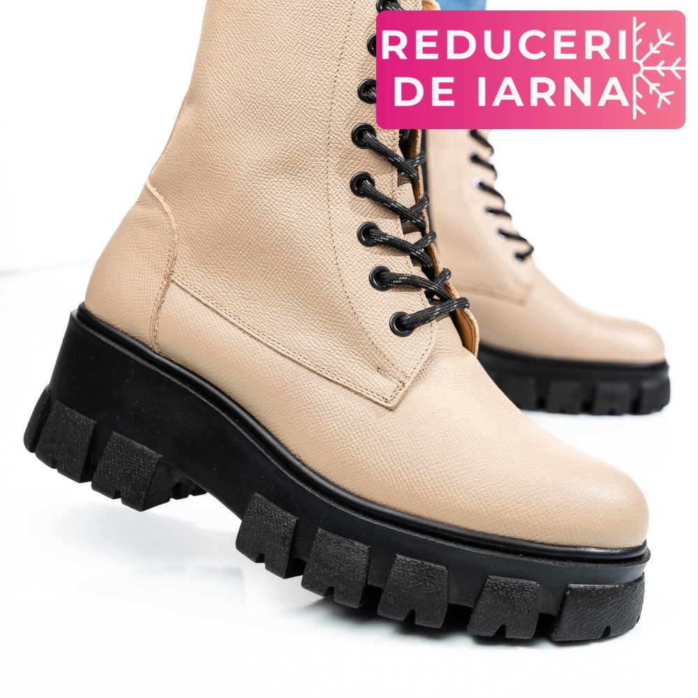 GHETE BEJ PIELE NATURALA 1S7755