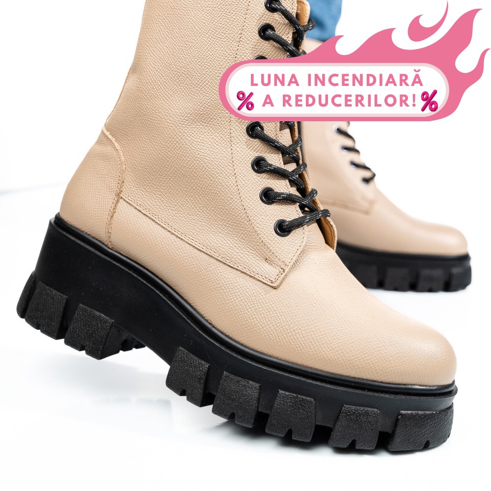 GHETE BEJ PIELE NATURALA 1S7755
