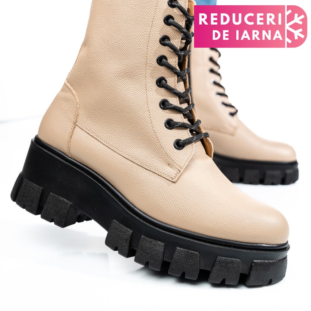 GHETE BEJ PIELE NATURALA 1S7755