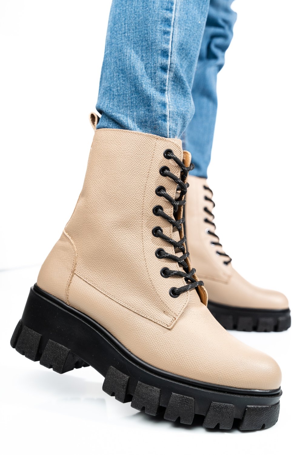 GHETE BEJ PIELE NATURALA 1S7755