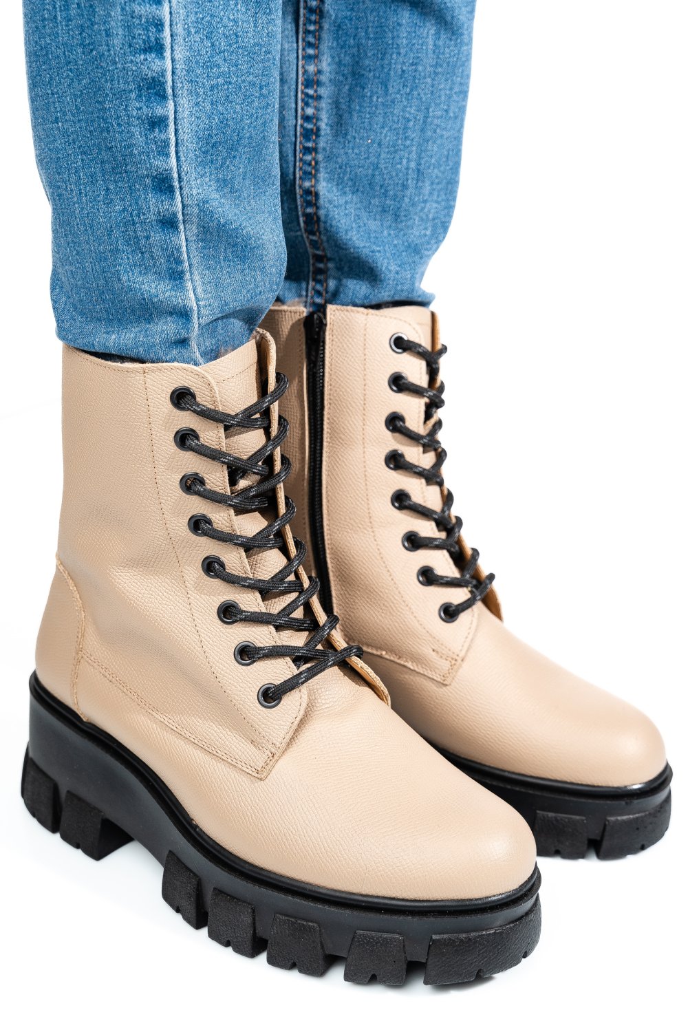 GHETE BEJ PIELE NATURALA 1S7755