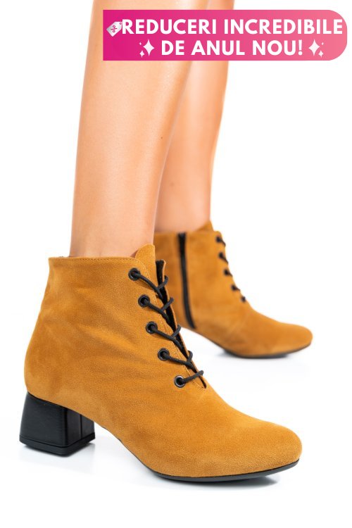 Botine maro piele naturala 7s7780