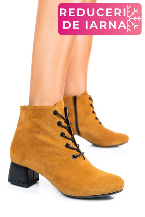 Botine maro piele naturala 7s7780