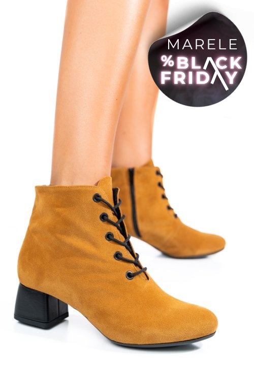 Botine maro piele naturala 7s7780