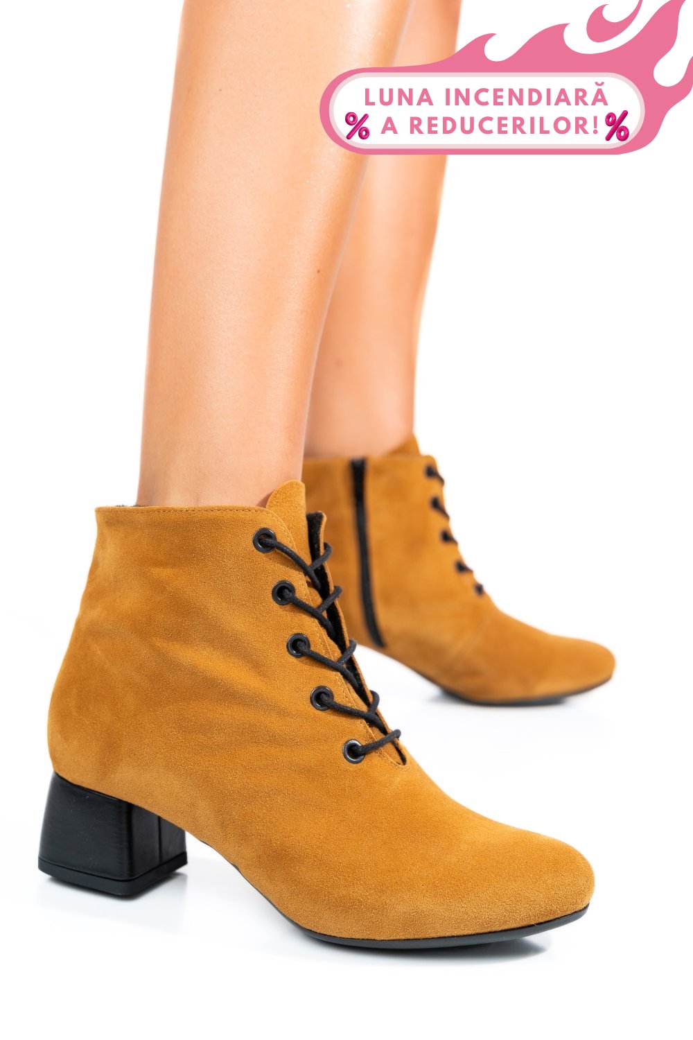 BOTINE MARO PIELE NATURALA 7S7780