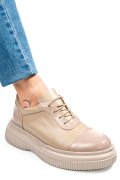 PANTOFI BEJ PIELE NATURALA  251621NP/NPK
