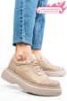 Pantofi bej piele naturala  251621np/npk
