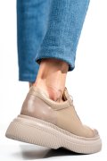 PANTOFI BEJ PIELE NATURALA  251621NP/NPK