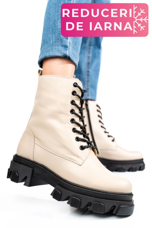 Ghete bej piele naturala 1s7751