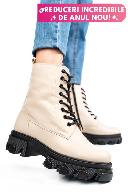 Ghete bej piele naturala 1s7751