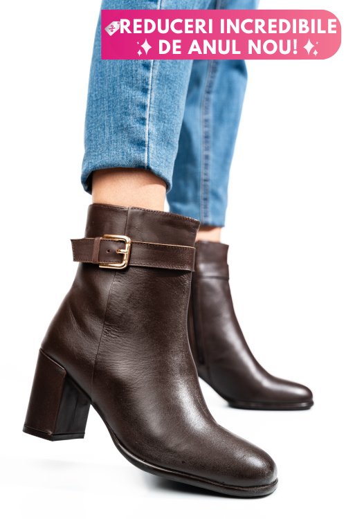 Botine maro piele naturala 1s771835
