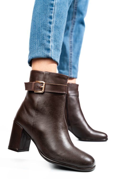 Botine maro piele naturala 1s771835