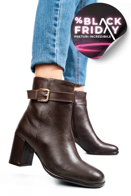 Botine maro piele naturala 1s771835