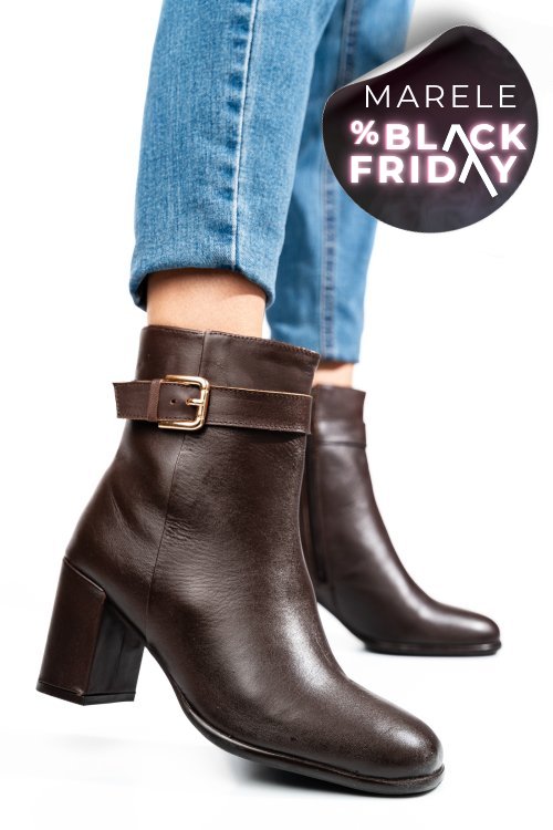 Botine maro piele naturala 1s771835