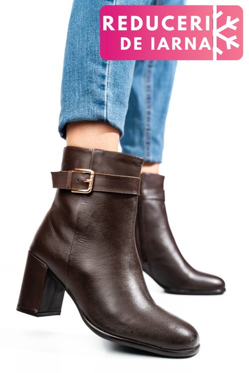 Botine maro piele naturala 1s771835