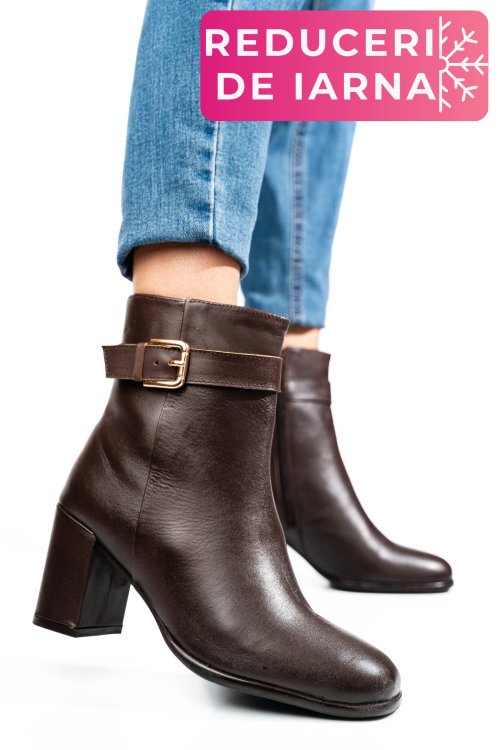 Botine maro piele naturala 1s771835