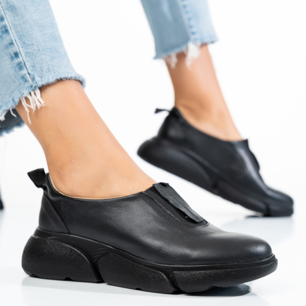 PANTOFI SPORT FEMEI PIELE NATURALA NEGRI 2002L