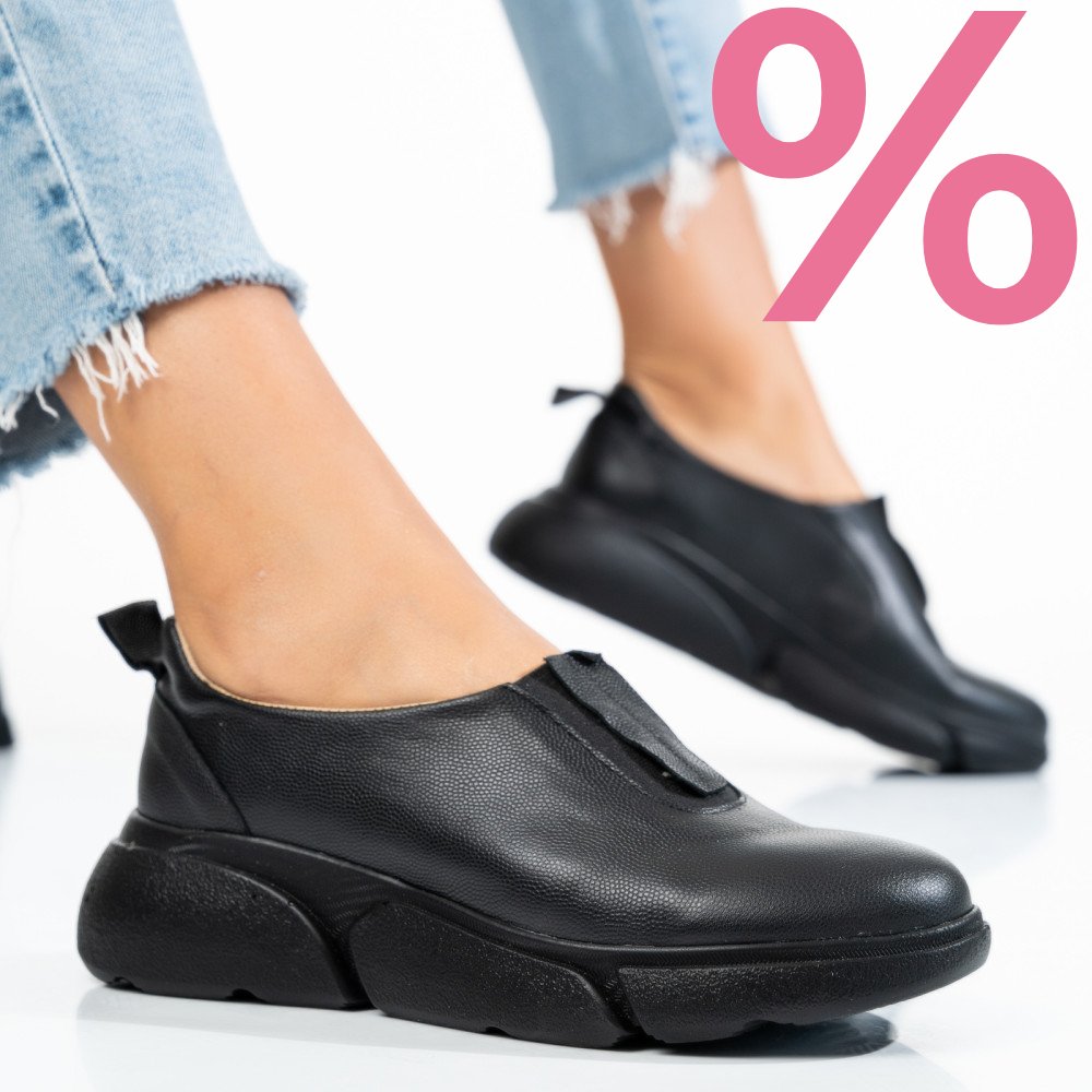 PANTOFI SPORT FEMEI PIELE NATURALA NEGRI 2002L