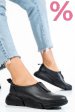Pantofi sport femei piele naturala negri 2002l