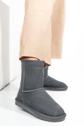 CIZME GRI PIELE NATURALA INTOARSA 5SP825