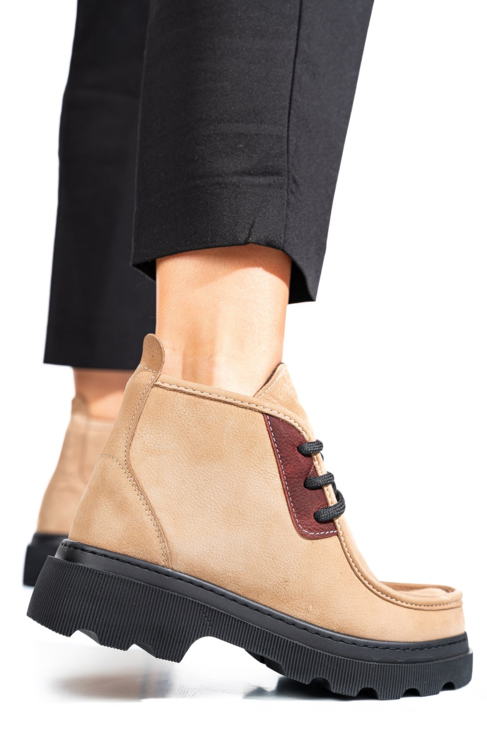 GHETE BEJ PIELE NATURALA NABUK AKD5906