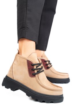 GHETE BEJ PIELE NATURALA NABUK AKD5906