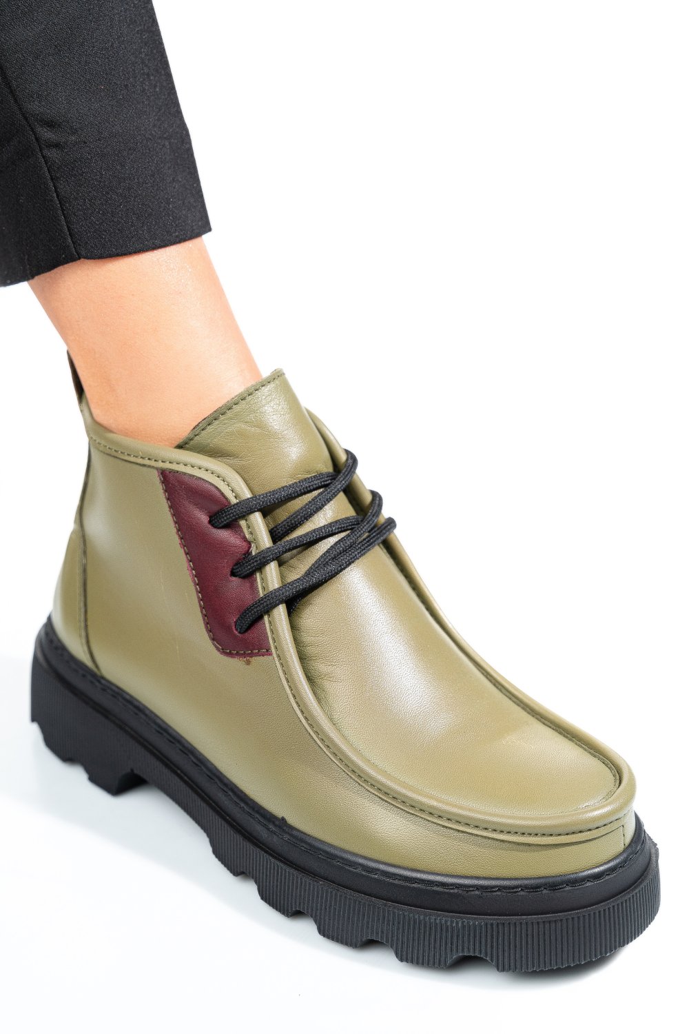 GHETE VERZI PIELE NATURALA AKD5906