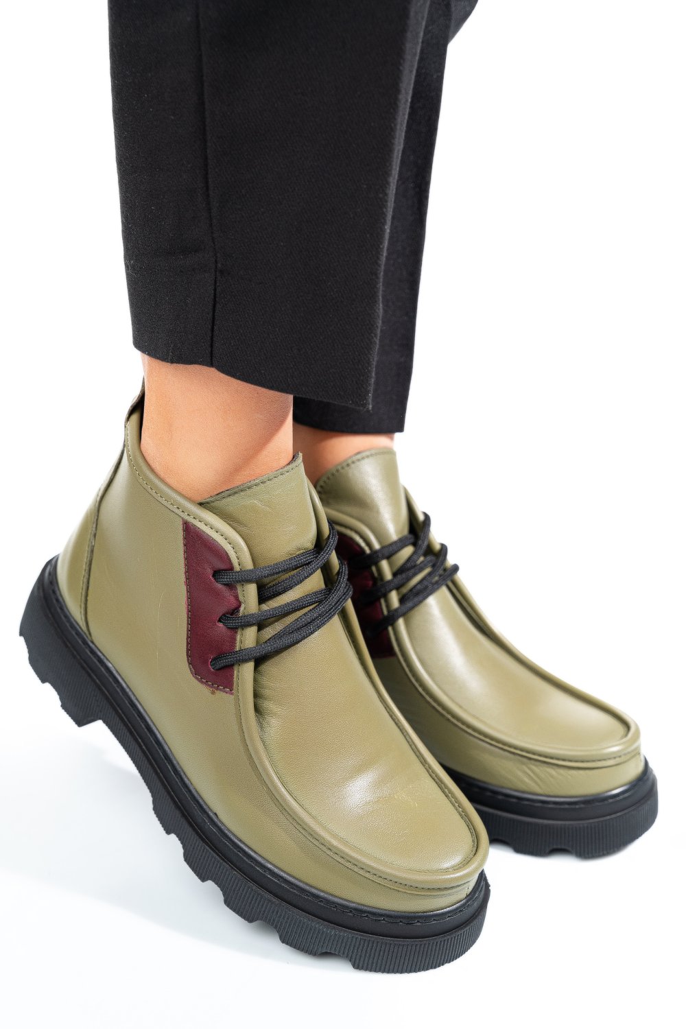 GHETE VERZI PIELE NATURALA AKD5906