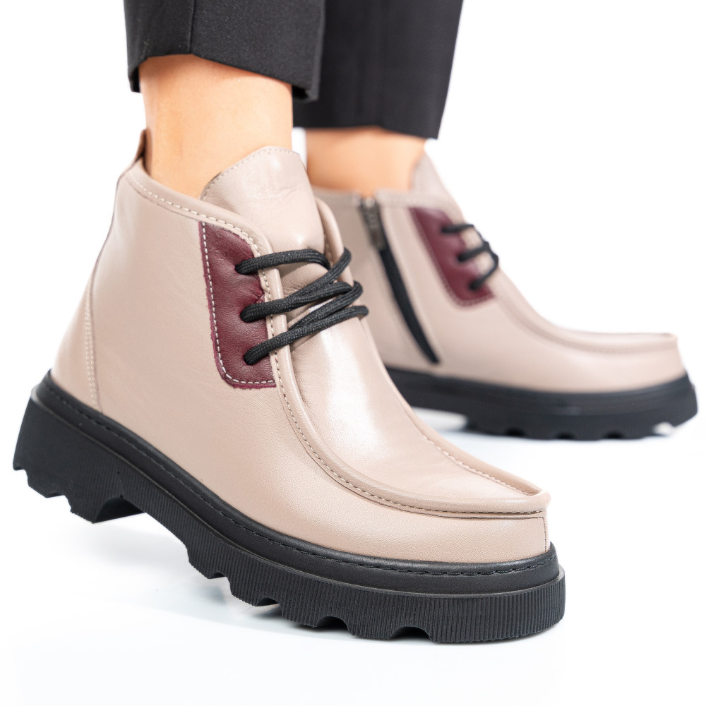 GHETE TAUPE PIELE NATURALA AKD5906