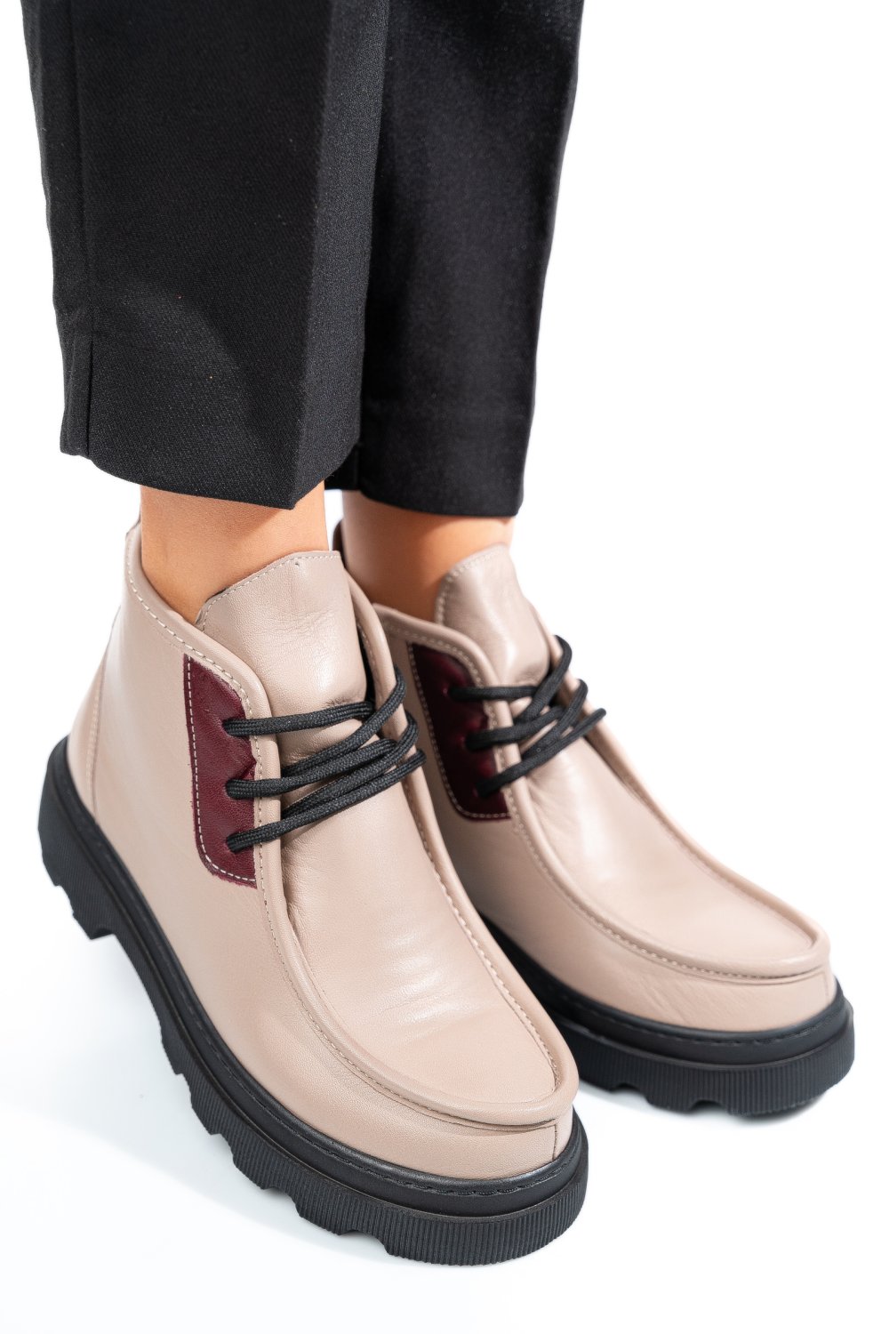 GHETE TAUPE PIELE NATURALA AKD5906