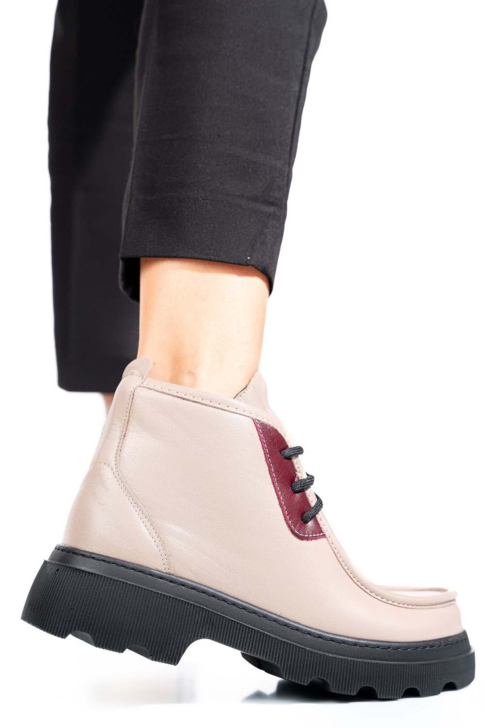 GHETE TAUPE PIELE NATURALA AKD5906