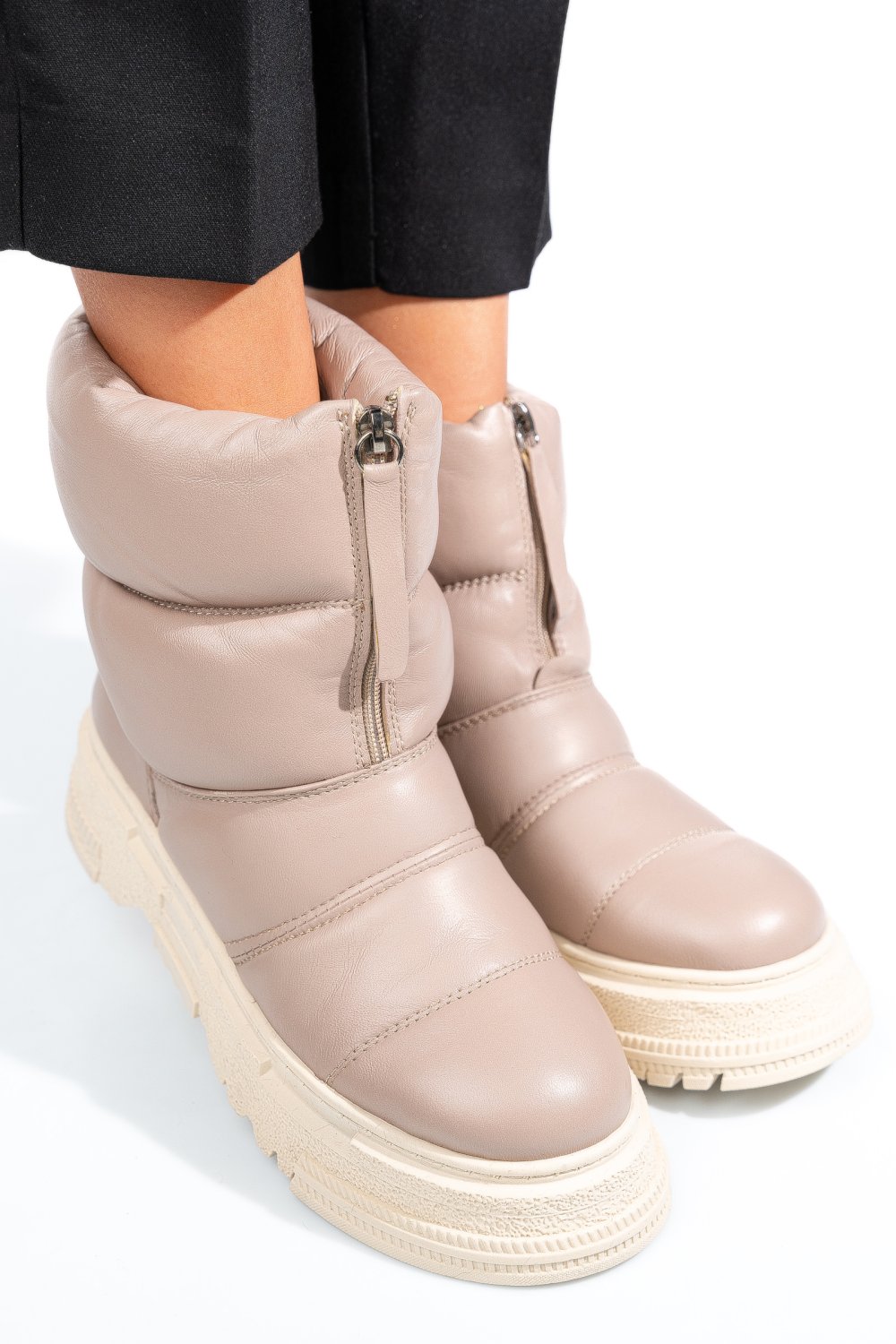 GHETE TAUPE PIELE NATURALA APCK4005