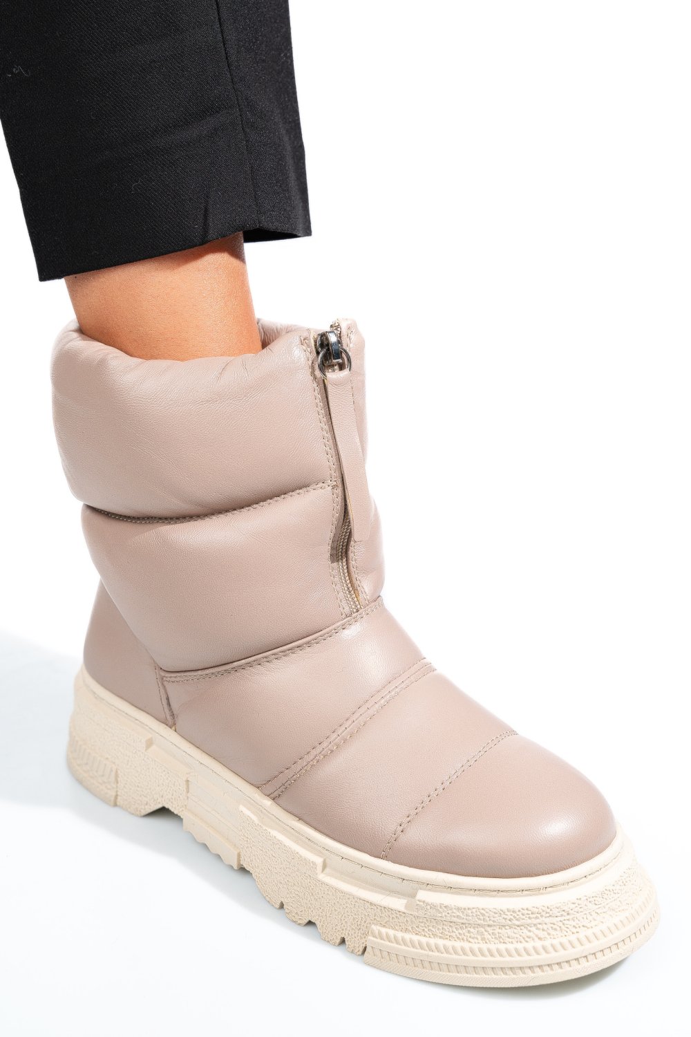 GHETE TAUPE PIELE NATURALA APCK4005