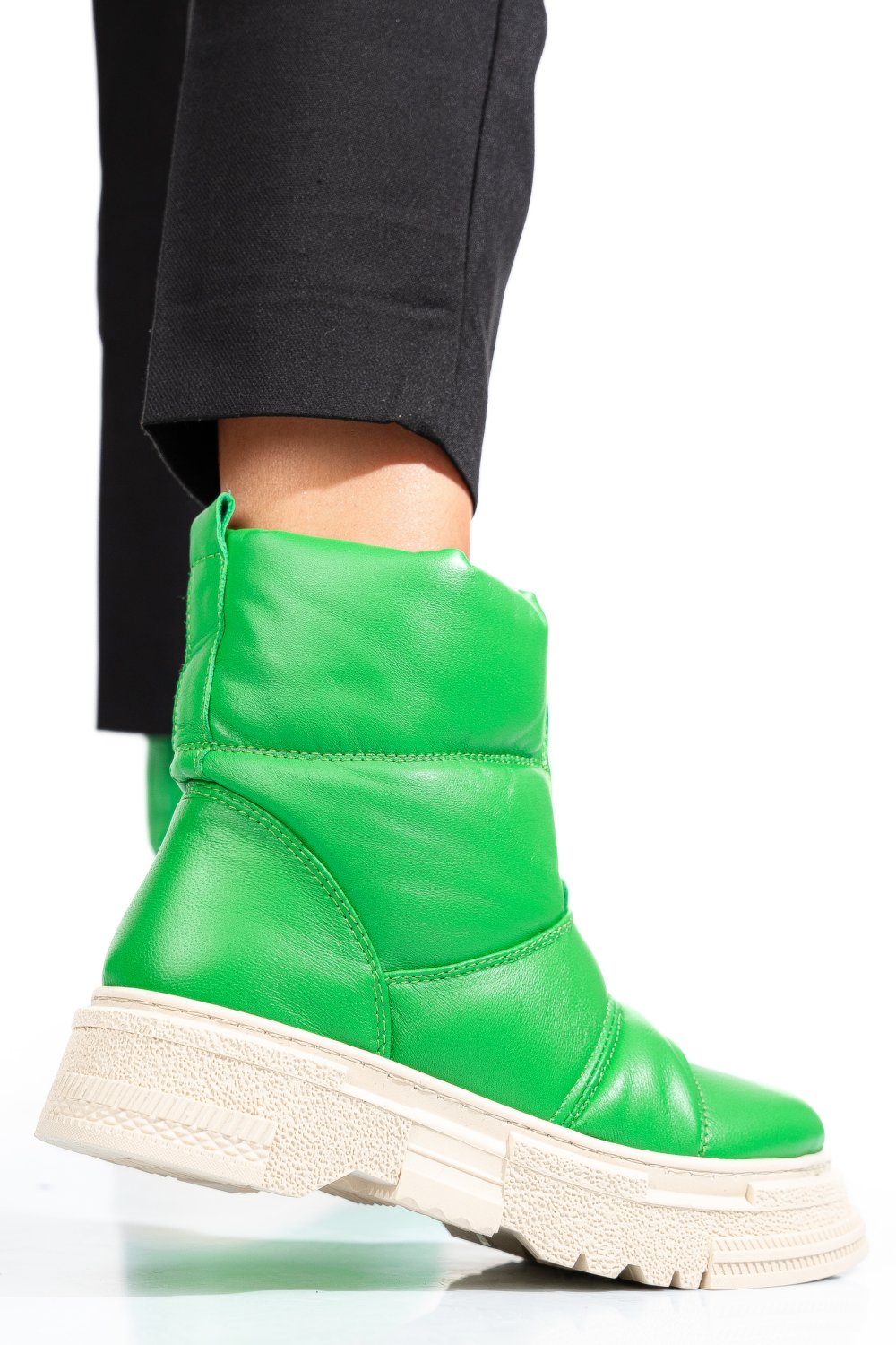 GHETE VERZI PIELE NATURALA APCK4005