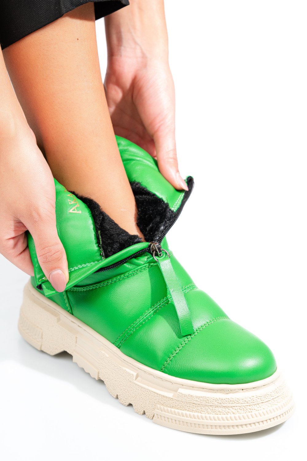 GHETE VERZI PIELE NATURALA APCK4005