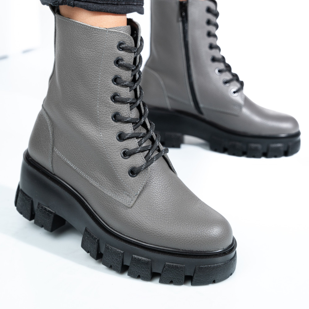 GHETE GRI PIELE NATURALA 1S7755