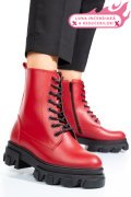 GHETE ROSII PIELE NATURALA 1S7724