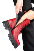 GHETE ROSII PIELE NATURALA 1S7724