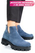 GHETE ALBASTRE PIELE NATURALA INTOARSA 0S7724