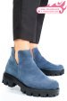 Ghete albastre piele naturala intoarsa 0s7724