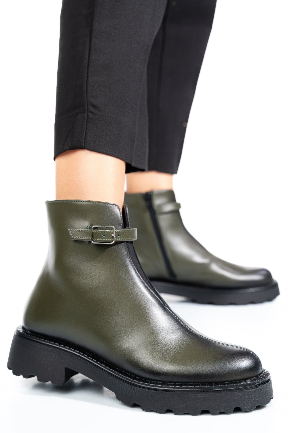 GHETE VERZI PIELE NATURALA 4S7730