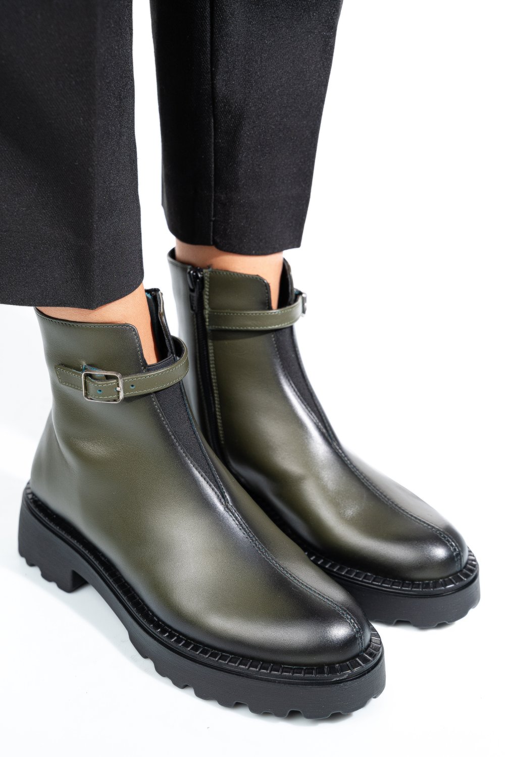 GHETE VERZI PIELE NATURALA 4S7730