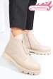 Ghete dama imblanite piele naturala bej 4s7723
