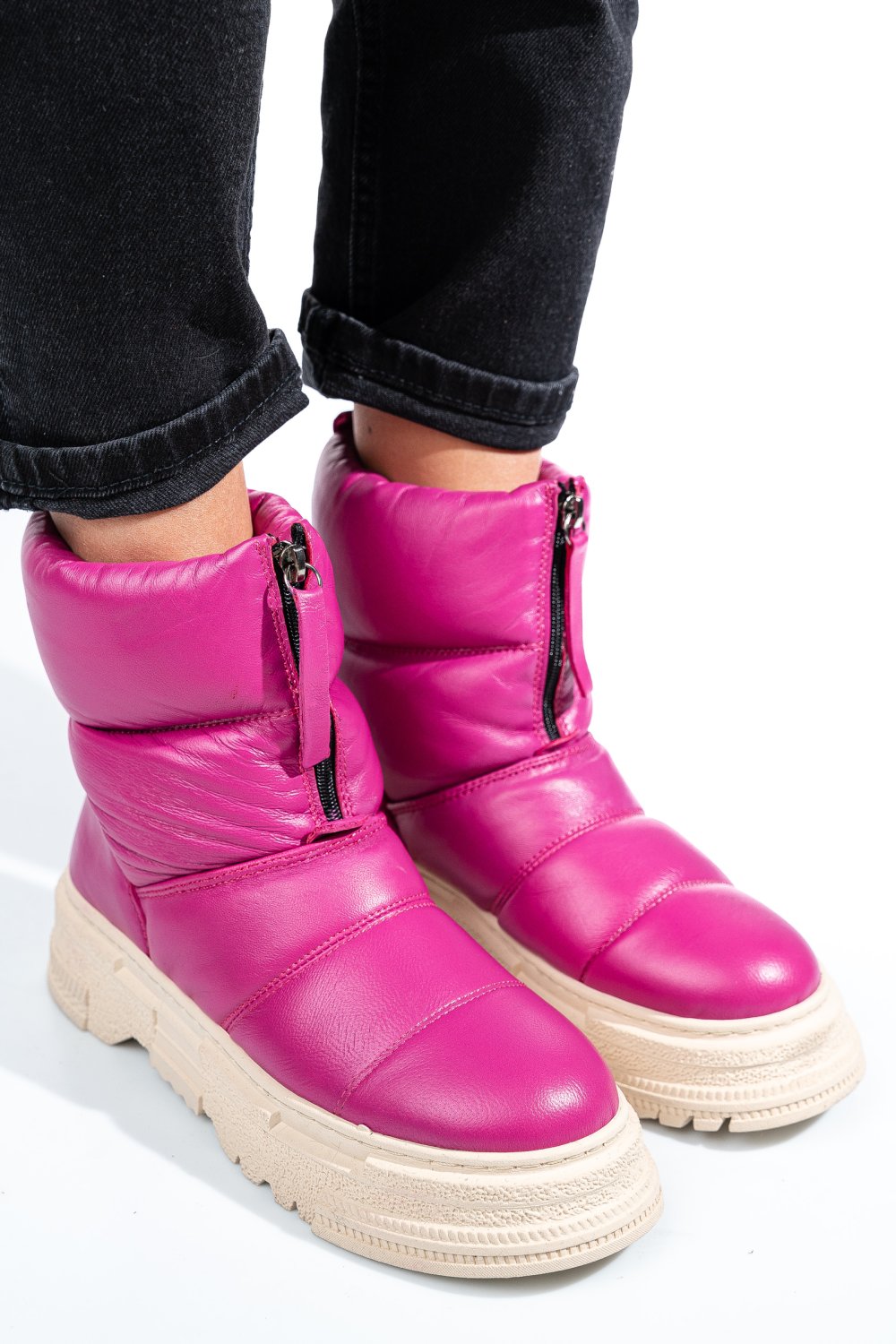 GHETE FUCHSIA PIELE NATURALA APCK4005