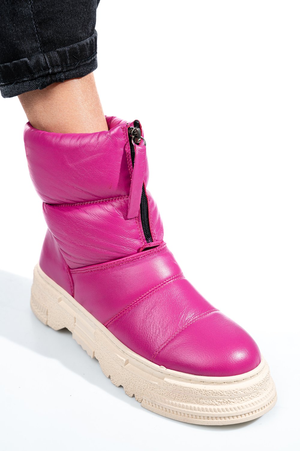 GHETE FUCHSIA PIELE NATURALA APCK4005
